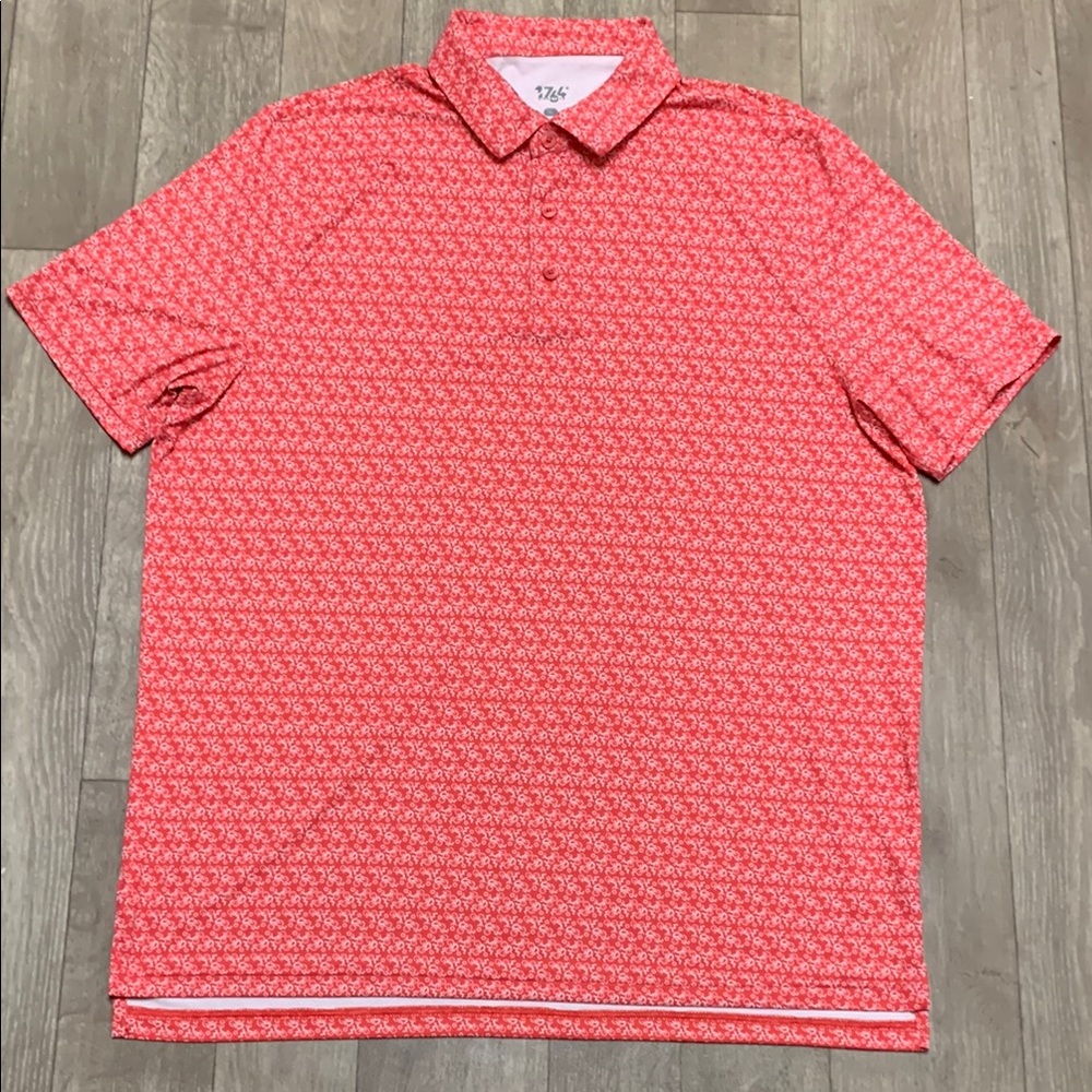 1764 Graham Signature‎ Gear Up Hisbiscus Golf Polo Performance Active Shirt
